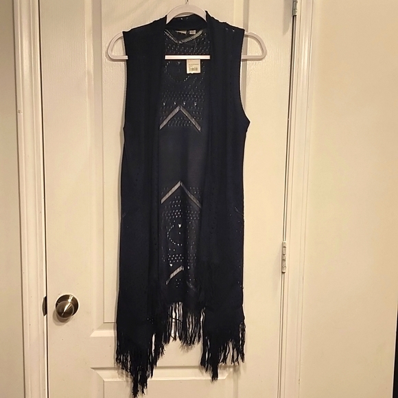 NWT EST. 1946 Crochet and Fringe Cardigan - Picture 6 of 6